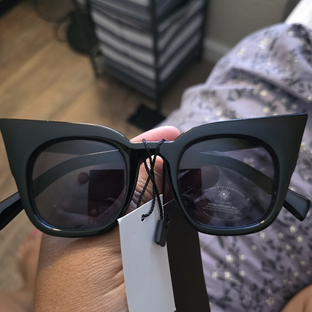 Nasty Gal Black Cat-Eye Sunglasses